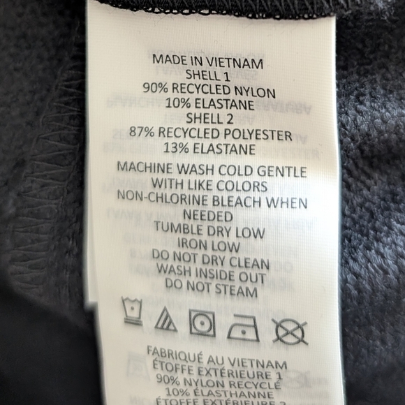 PrAna Ice Flow Hybrid Pant Black Mens Slim Elastic Waist Wicking Hybrid UPF 50 - Picture 11 of 15